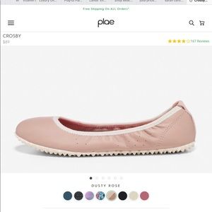 EUC Plae Crosby ballet flat Dusty Rose 10.5
